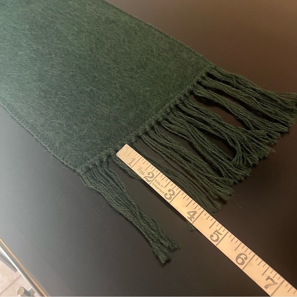Camargo Alpaca Scarf with Alpaca Stitched Logo, dark green, unisex, 66.5”x 9” - Picture 11 of 13